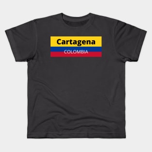 Cartagena City in Colombian Flag Kids T-Shirt